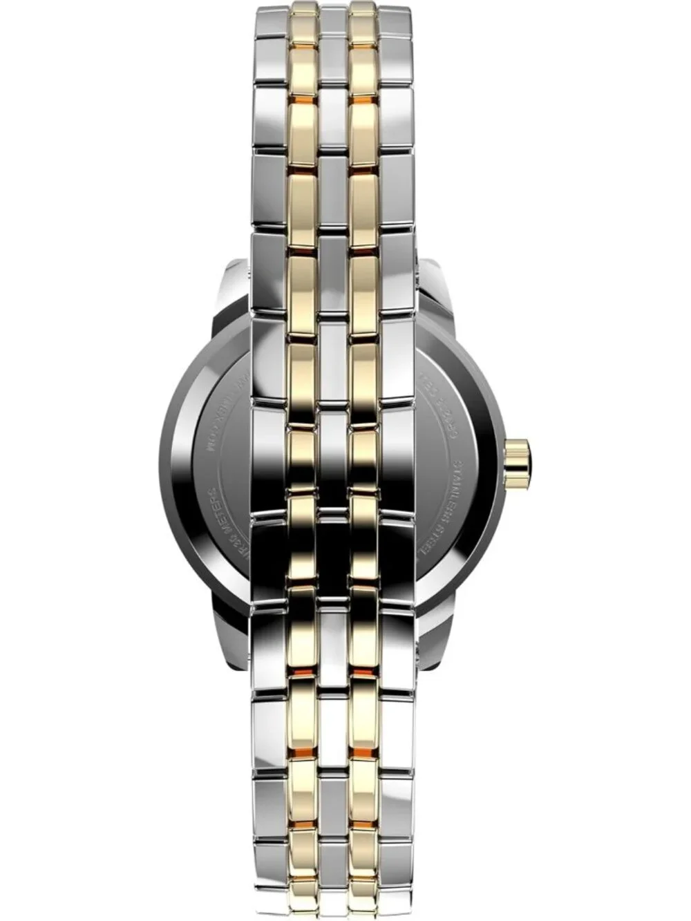 Women's Silver Gold Analog Quartz Solid Easy Reader Classic Bracelet Wrist Watch